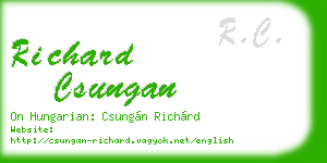 richard csungan business card